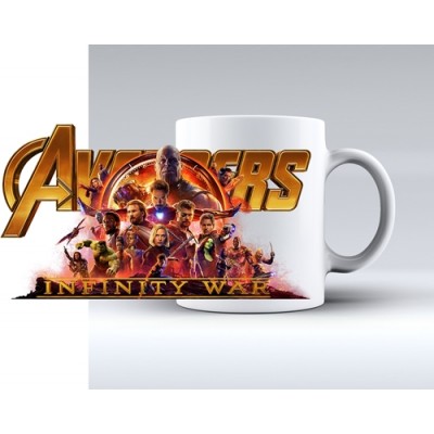 Бяла керамична чаша AVENGERS INFONITY WAR III